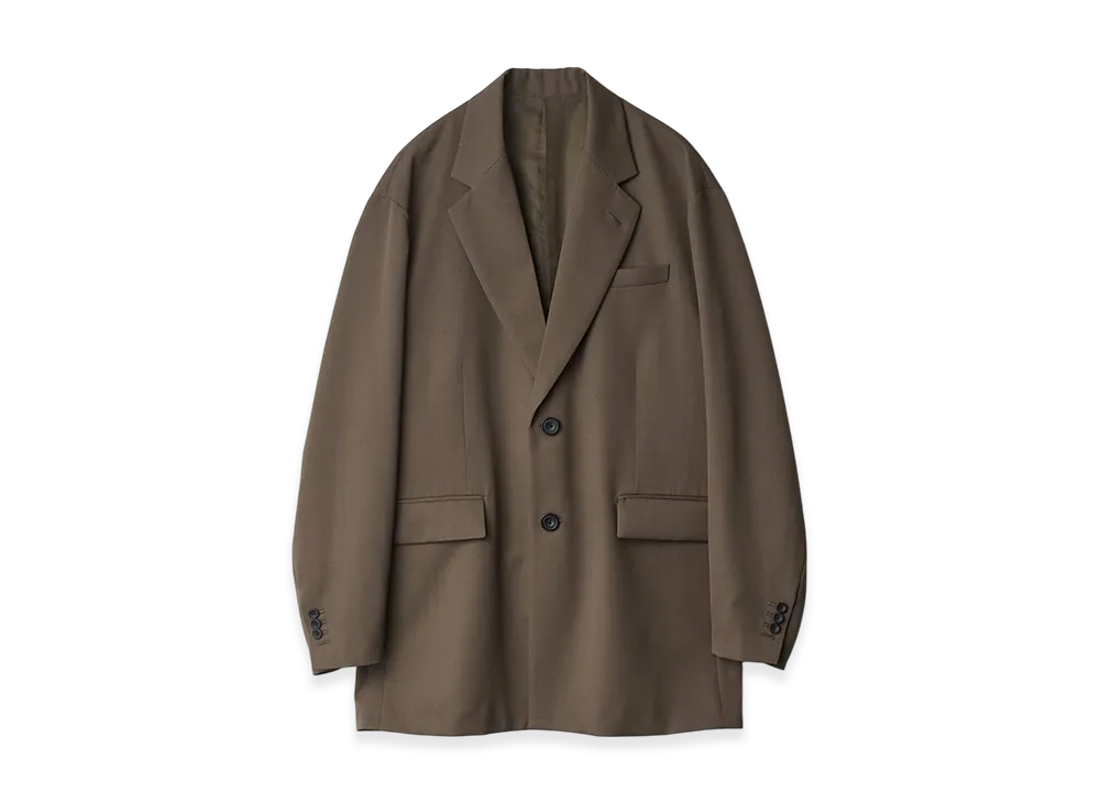 ssstein Oversized Single Breasted Long Jacket "Dark Beige"