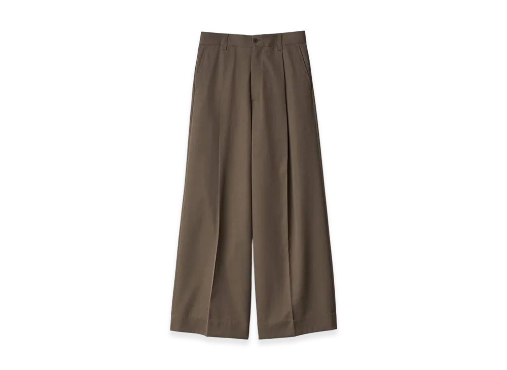 ssstein Extra Wide Trousers "Dark Beige"