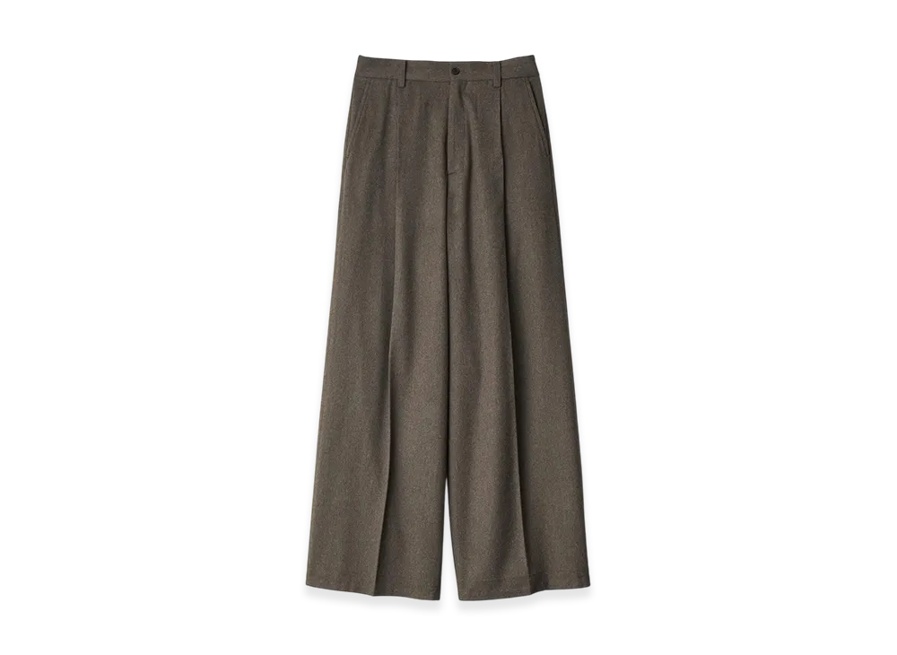 ssstein Wool Doeskin Extra Wide Trousers "Taupe"
