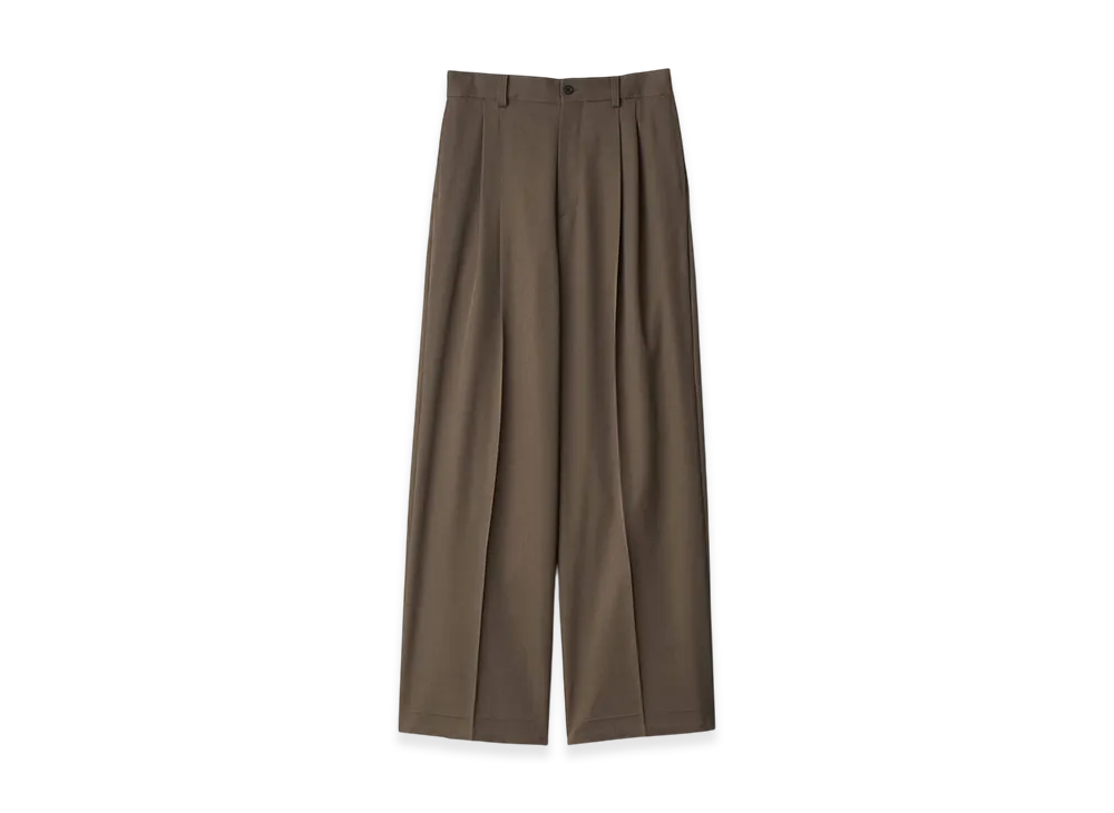 ssstein Long Wide Trousers "Dark Beige"