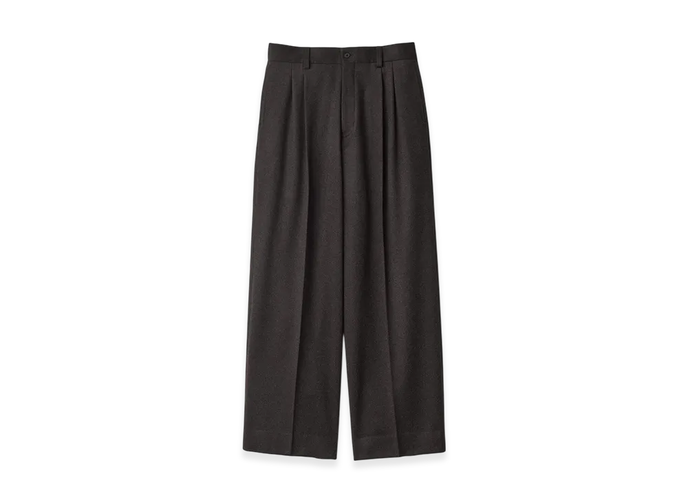 ssstein Pure Cashmere Long Wide Trousers "Dark Brown"