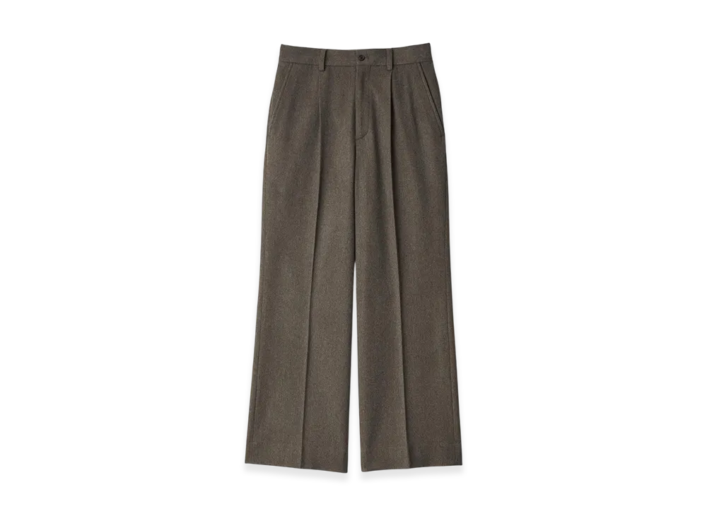 ssstein Wool Doeskin Flare Trousers "Taupe"