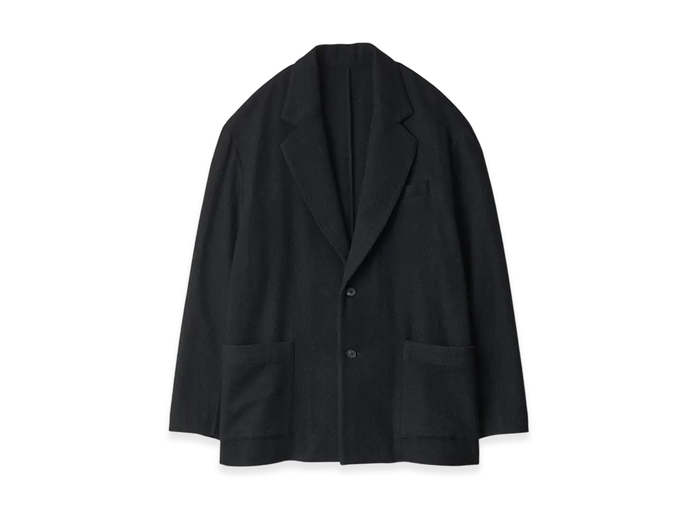 ssstein Wool/Cashmere Fleece Single Breasted Jacket "Black"