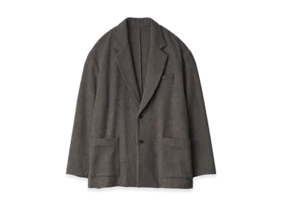 ssstein Wool/Cashmere Fleece Single Breasted Jacket "Grey Brown"