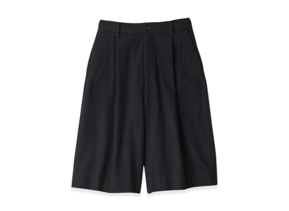 ssstein Wool/Cashmere Fleece Easy Short Trousers "Black"