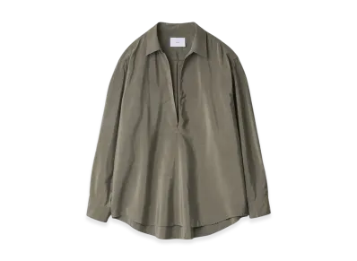 ssstein Silk/Nylon Oversized Skipper Shirt "Taupe"