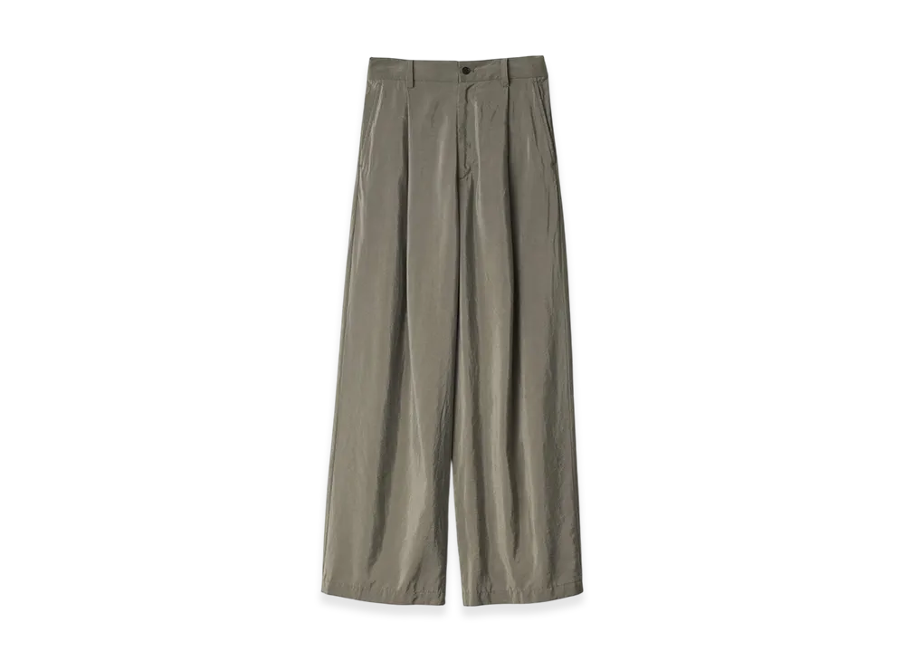 ssstein Silk/Nylon Wide Easy Trousers "Taupe"