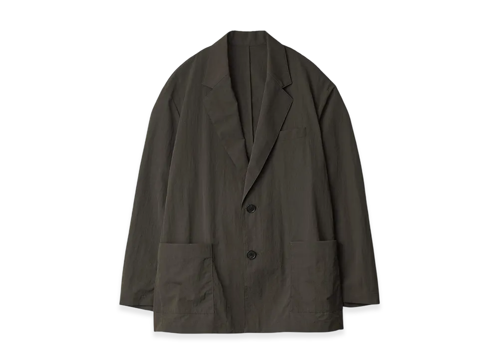 ssstein Windproof Nylon Single Breasted Jacket "Dark Khaki"