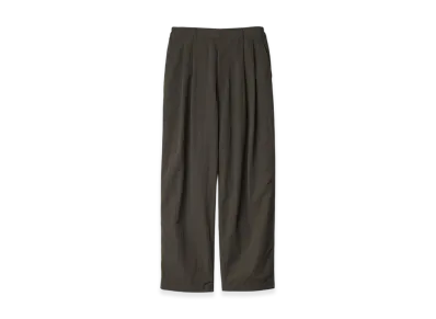 ssstein Windproof Nylon Wide Easy Trousers "Dark Khaki"