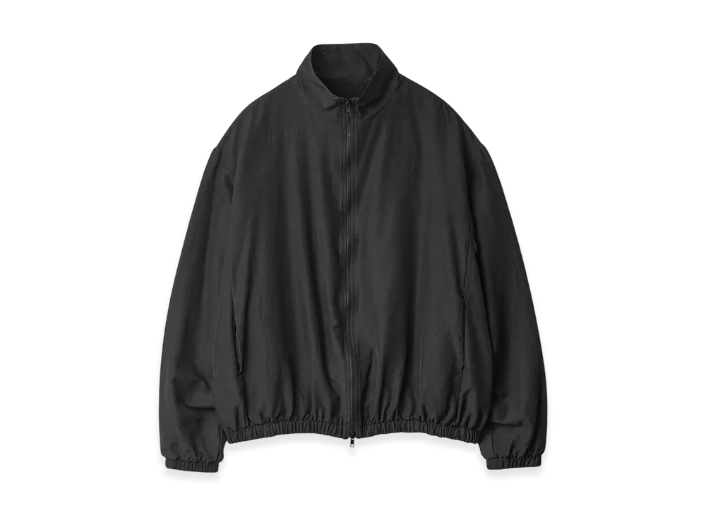 ssstein Wool/Silk Shirred Light Zip Jacket "Dark Charcoal"