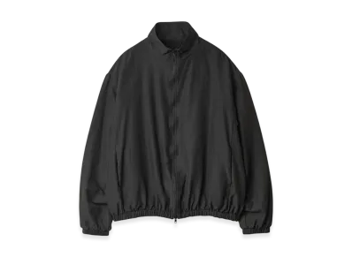 ssstein Wool/Silk Shirred Light Zip Jacket "Dark Charcoal"