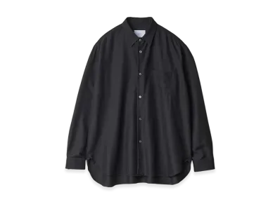 ssstein Wool/Silk Regular Collar Shirt "Black"