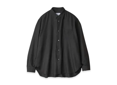 ssstein Wool/Silk Regular Collar Shirt "Dark Charcoal"