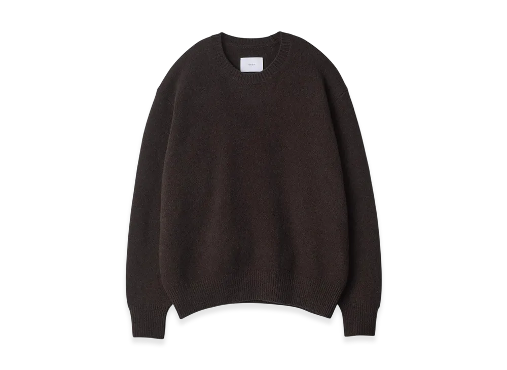 ssstein Extra Fine Wool Warm Knit Crew Neck LS "Dark Brown"