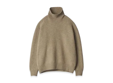 ssstein Extra Fine Wool Warm Knit Turtle Neck LS "Beige"