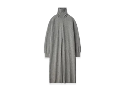ssstein Extra Fine Wool Knit Slit One Piece "Grey"