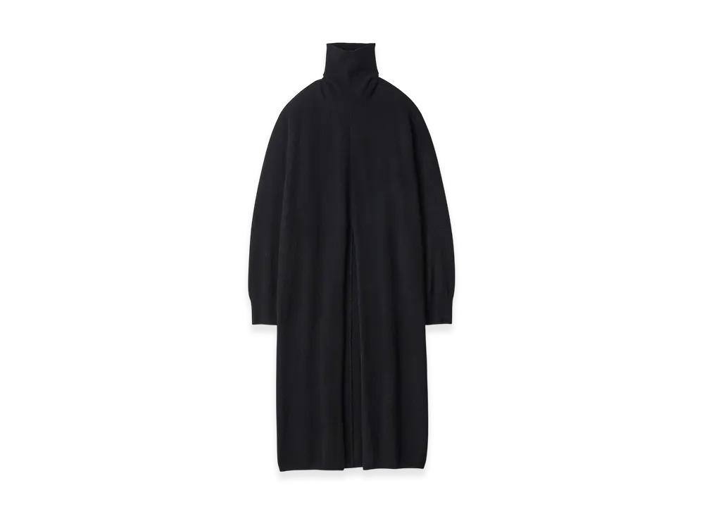 ssstein Extra Fine Wool Knit Slit One Piece "Black"