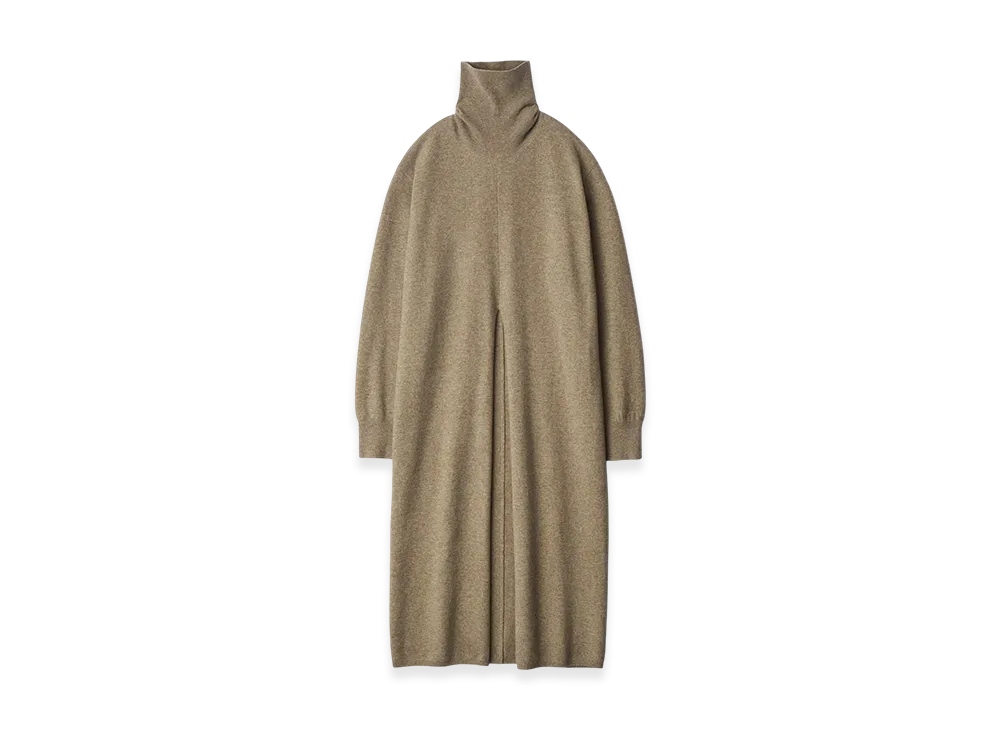 ssstein Extra Fine Wool Knit Slit One Piece "Beige"
