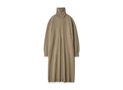 ssstein Extra Fine Wool Knit Slit One Piece "Beige"