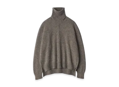 ssstein Wool/Alpaca Knit Loose Turtle Neck Po "Greige"