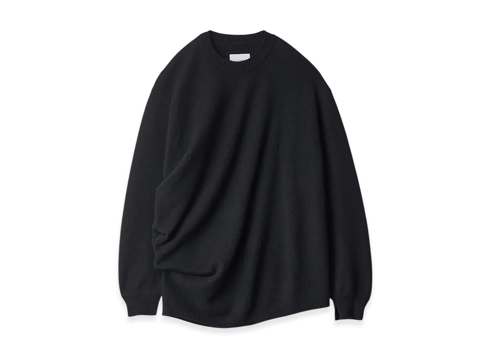 ssstein Extra Fine Wool Knit Deformed LS "Black"