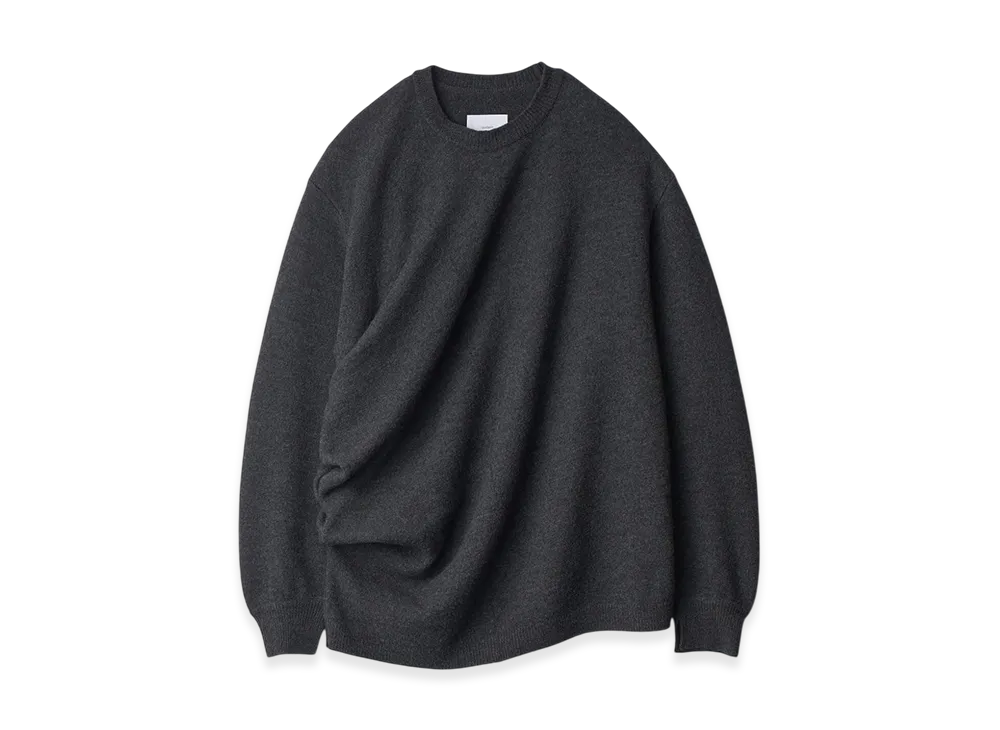 ssstein Extra Fine Wool Knit Deformed LS "Charcoal"