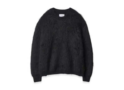 ssstein Kid Mohair Knit Crew Neck LS "Black"