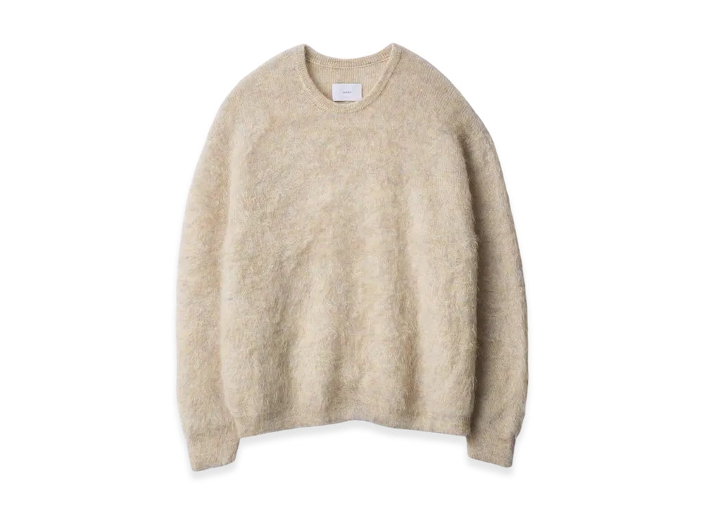 ssstein Kid Mohair Knit Crew Neck LS "Mix White"