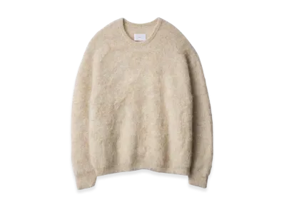 ssstein Kid Mohair Knit Crew Neck LS "Mix White"