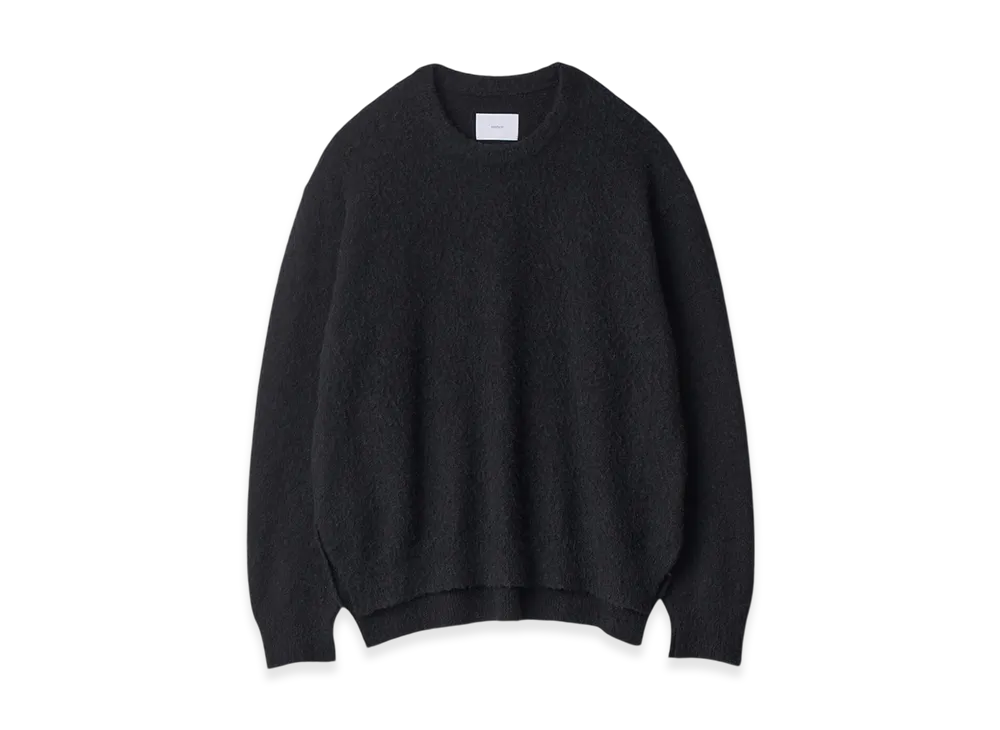 ssstein Wool/Alpaca Milled Knit Crew Neck LS "Black"
