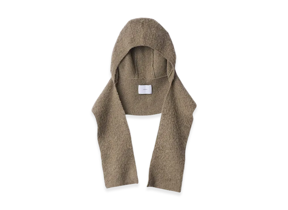 ssstein Wool/Alpaca Milled Knit Balaclava "Beige"