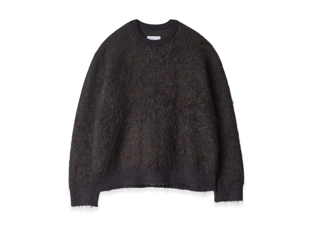 ssstein Kid Mohair Mix Jacquard Knit LS "Brown Mix"