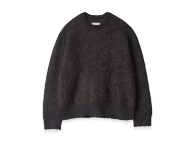 ssstein Kid Mohair Mix Jacquard Knit LS "Brown Mix"