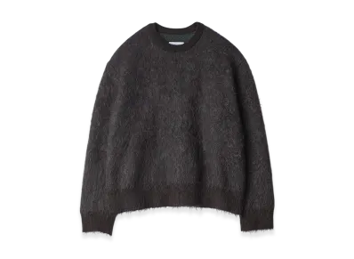 ssstein Kid Mohair Mix Jacquard Knit LS "Charcoal Mix"