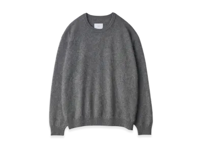 ssstein Cashmere Shaggy Knit Crew Neck LS "Grey"