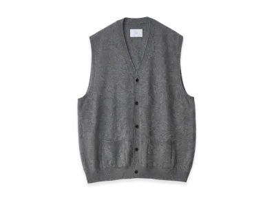 ssstein Cashmere Shaggy Knit Vest "Grey"