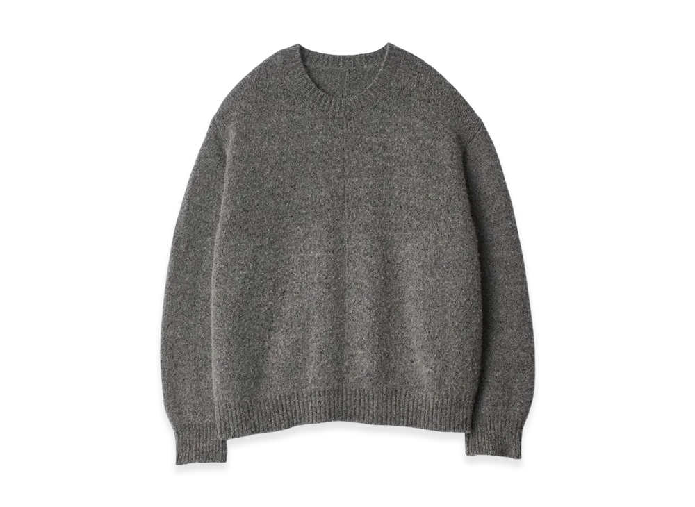 ssstein Cashmere/Sable Tweed Knit Crew Neck LS "Grey"