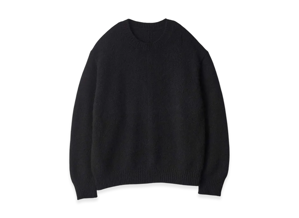 ssstein Cashmere/Sable Tweed Knit Crew Neck LS "Black"