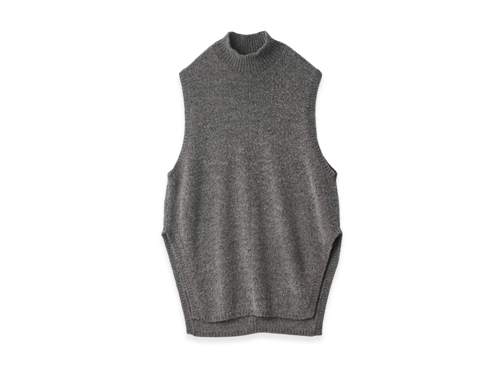 ssstein Cashmere/Sable Tweed Knit Pullover Vest "Grey"