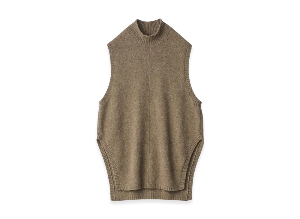 ssstein Cashmere/Sable Tweed Knit Pullover Vest "Beige"
