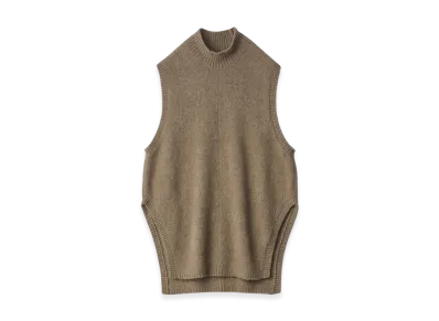 ssstein Cashmere/Sable Tweed Knit Pullover Vest "Beige"