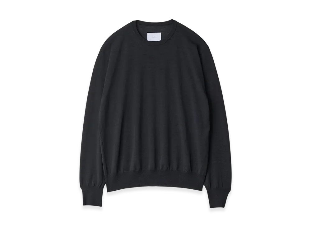ssstein Wool/Silk Knit Crew Neck LS "Dark Navy"