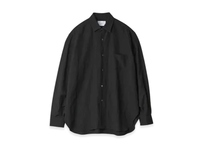 ssstein Rayon/Linen Oversized Down Pat Shirt "Black"