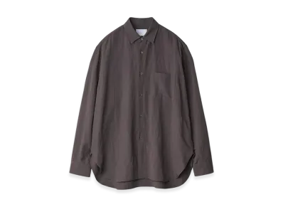 ssstein Rayon/Linen Oversized Down Pat Shirt "Charcoal"