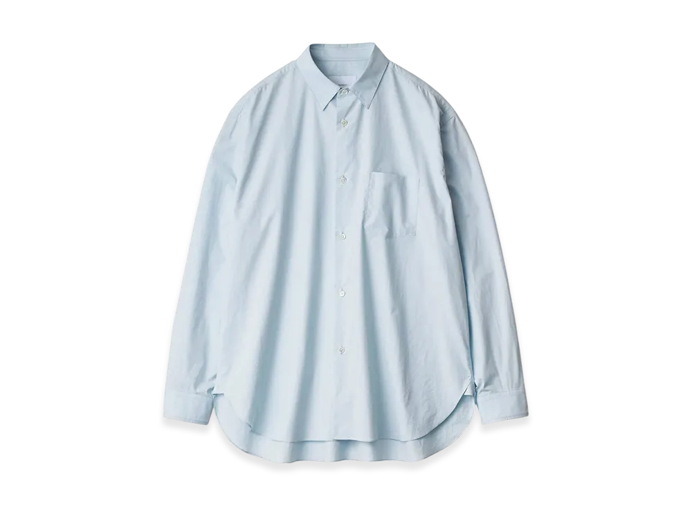 ssstein Suvin Cotton Oversized Regular Collar Shirt "Off Blue"