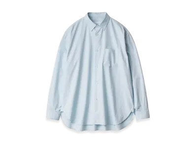 ssstein Suvin Cotton Oversized Regular Collar Shirt "Off Blue"