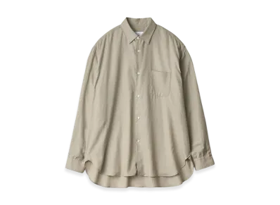 ssstein Cotton/Silk Oversized Regular Collar Shirt "Greige"