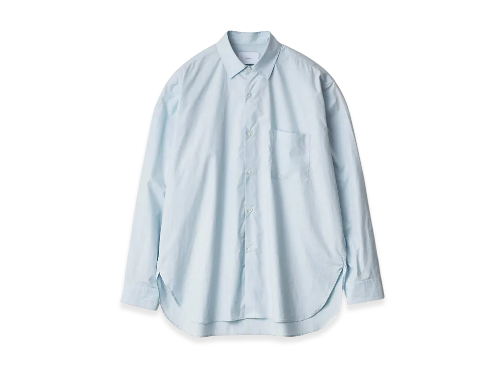 ssstein Suvin Cotton Oversized Down Pat Shirt "Off Blue"
