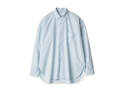 ssstein Suvin Cotton Oversized Down Pat Shirt "Off Blue"