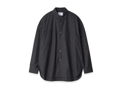 ssstein Suvin Cotton Oversized Down Pat Shirt "Dark Charcoal"